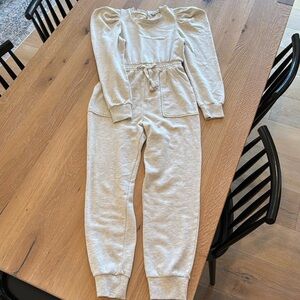 Girls fleece long sleeve romper